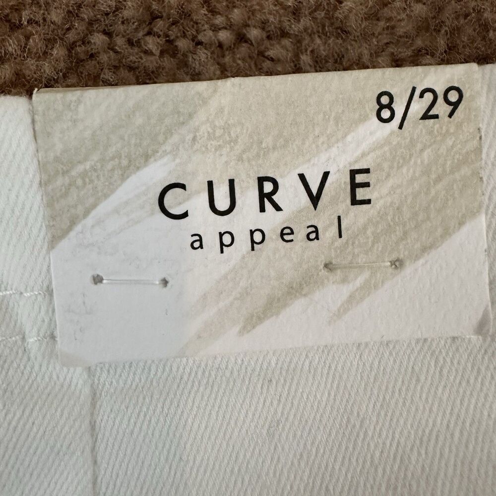 Curve Appeal White Golf Skort Size 8 NWT Braided Side Trim Stretch Skirt Shorts - Picture 11 of 11